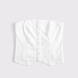 Abercrombie & Fitch Women's Strapless Cropped Tailored Vest